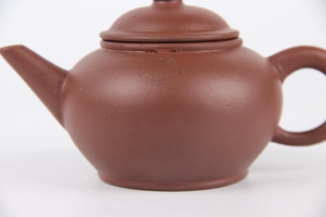 荊渓惠孟臣製 唐物 朱泥 水平 壺 煎茶 急須 紫砂 宜興 窯 ES1-14