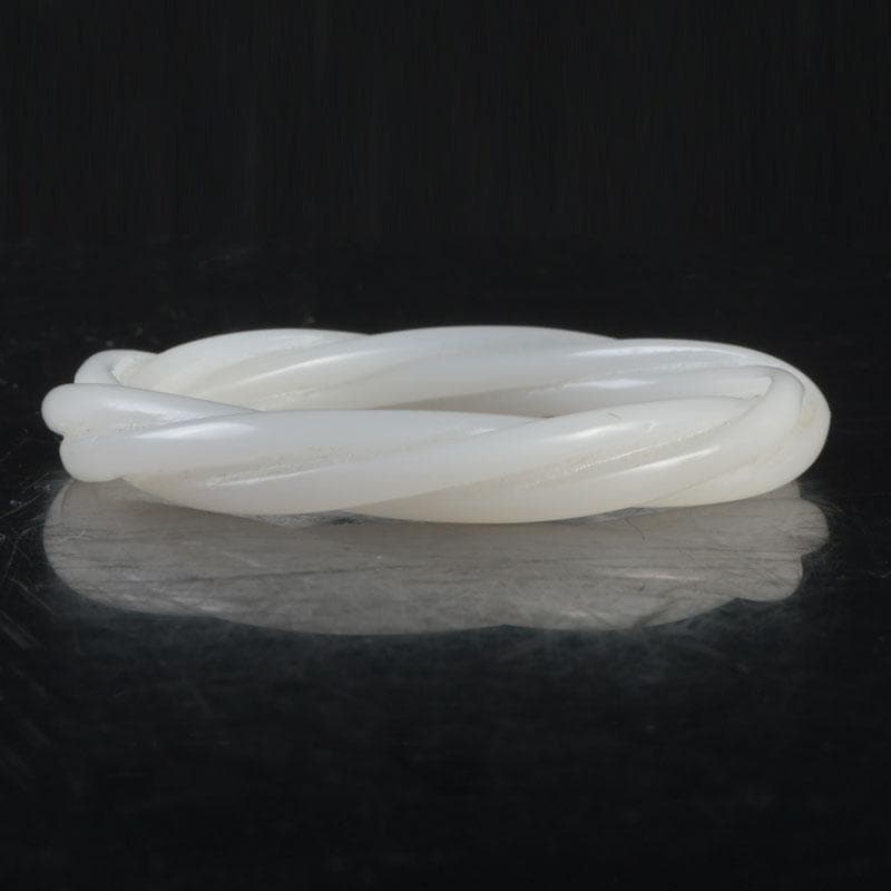 中国　玉石白玉彫刻　玉器　環　装飾品　V　9278E