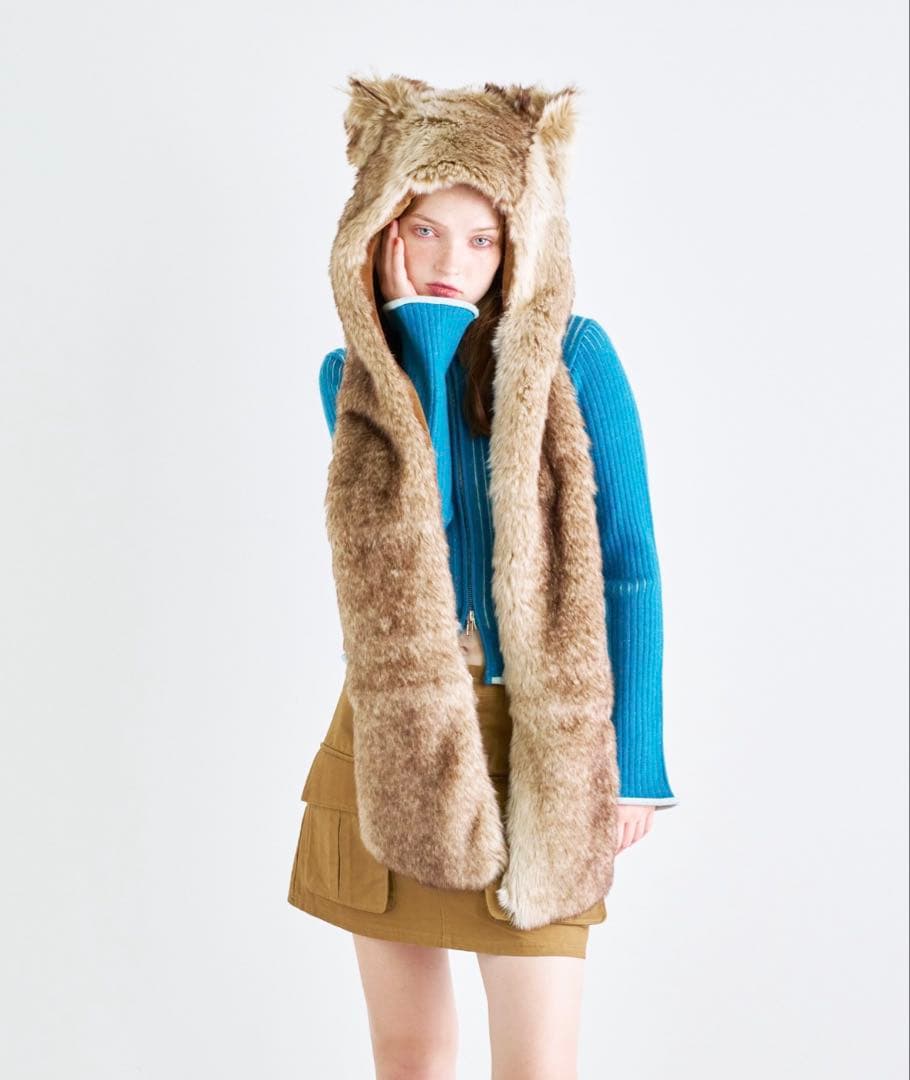 ANNA SUI NYC アニマルフードマフラー　アナスイ