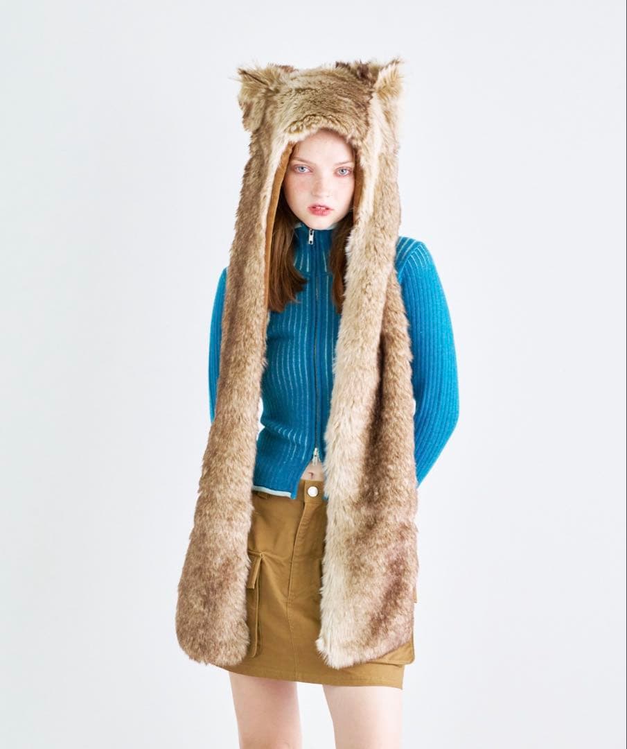 ANNA SUI NYC アニマルフードマフラー　アナスイ