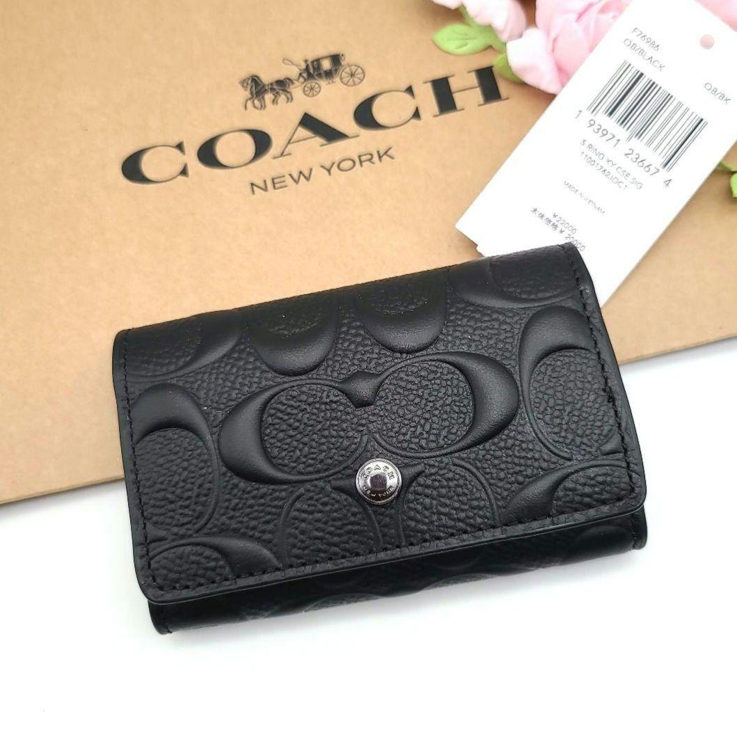 新品　COACH　コーチ　キーケース　ブラック　正規品
