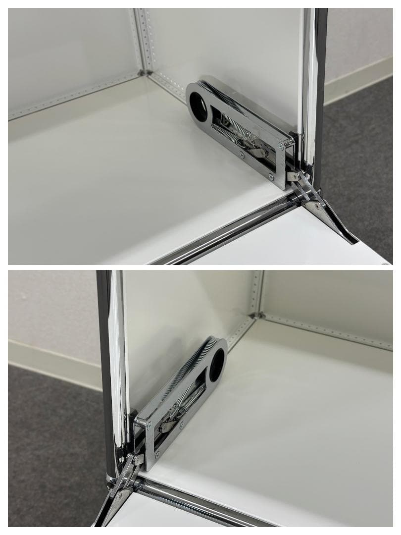 正規品■USMハラー■キャビネット　1列2段　白　鍵つき　パーソナルロッカー