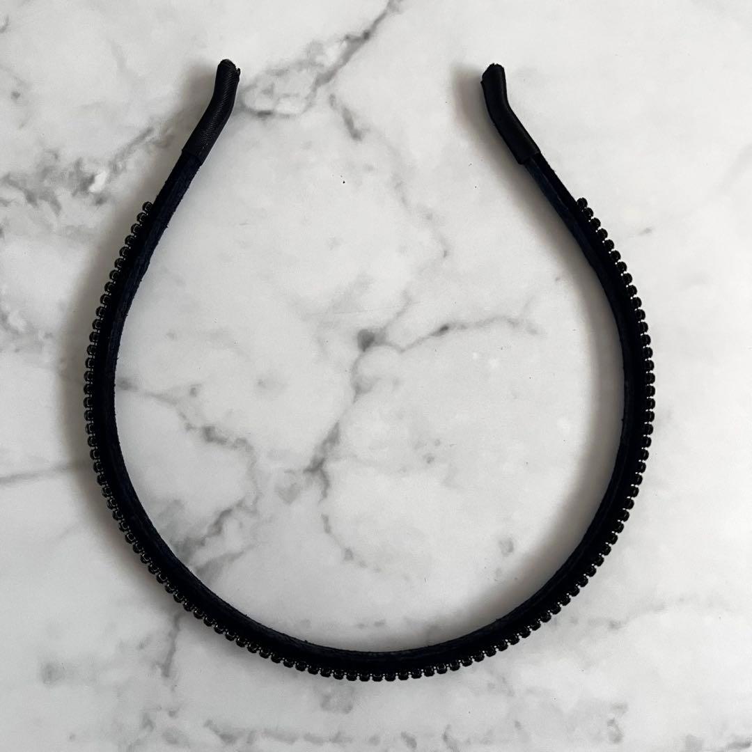 美品acca　アッカ　ラインストーン　カチューシャ　オードリー　ブラック　セット