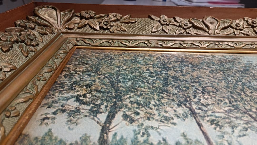 油絵　シスレー　サン・マメス六月の朝