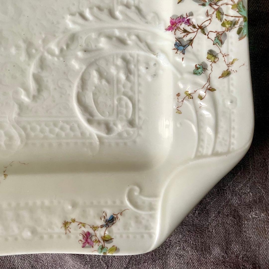 D*＊様 【希少レア美品】マジョレルナンシー×リュネヴィル隅切り角皿　フランスア