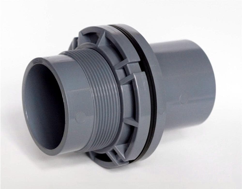 バルブソケット５０Ａ　ゴムパッキン２個付×３本セット　水槽　給排水　塩ビ管