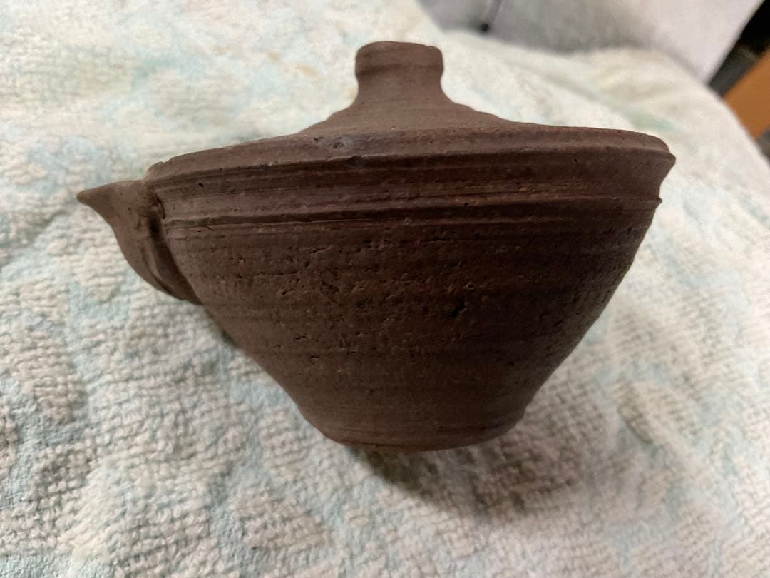 常滑焼　？　備前焼　？　陶器製 急須　蓋付き