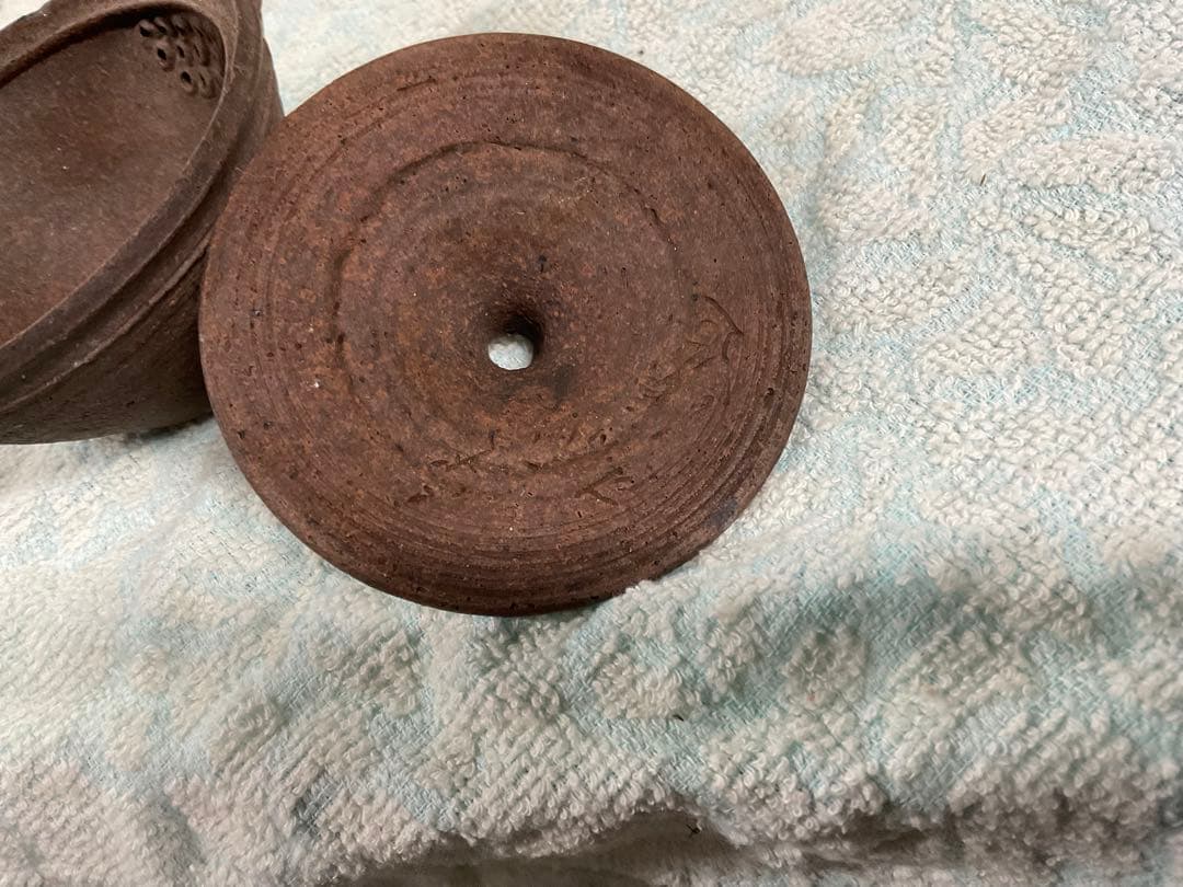 常滑焼　？　備前焼　？　陶器製 急須　蓋付き