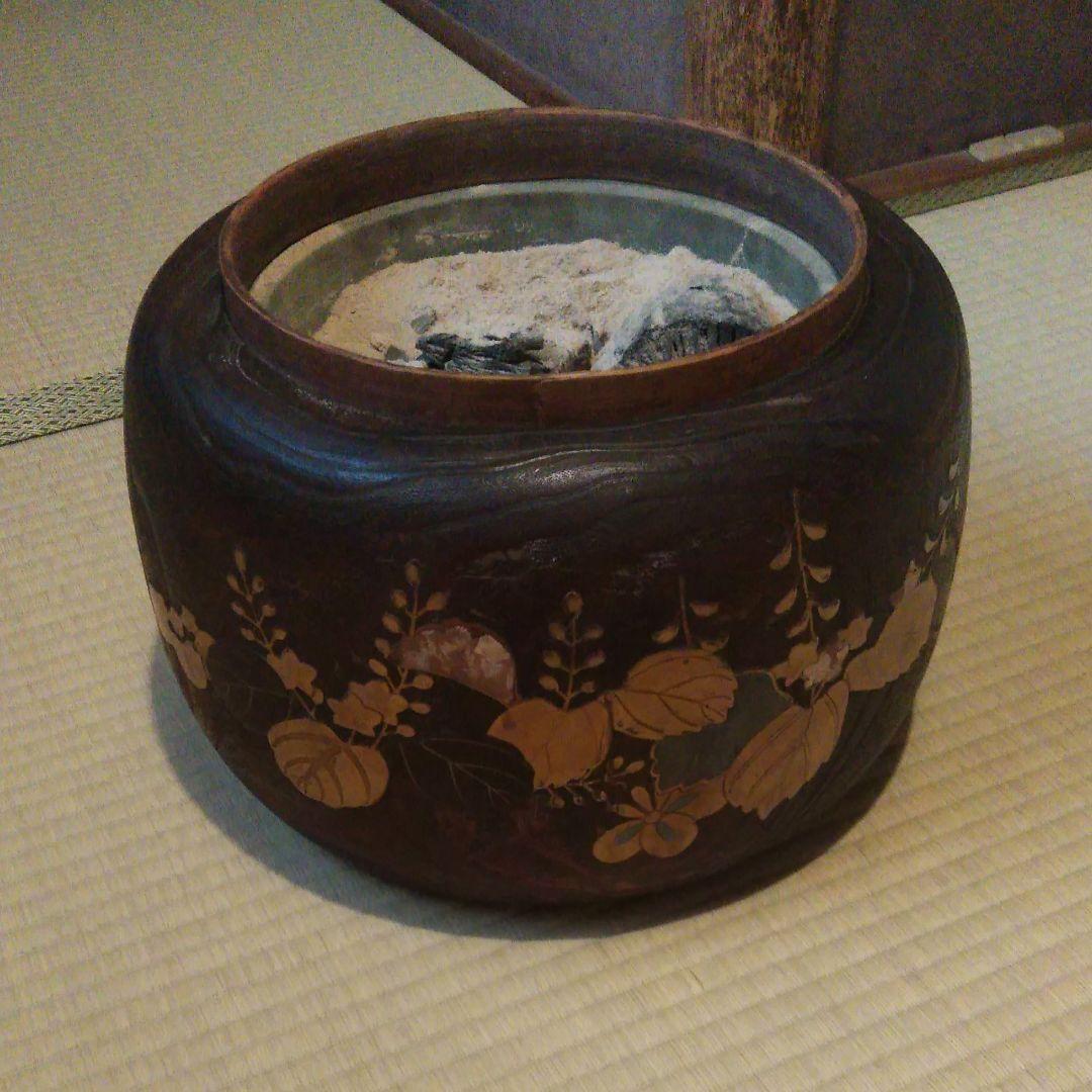 金巻き総桐火鉢