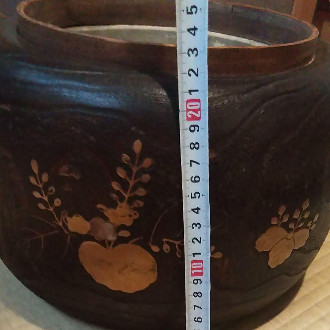 金巻き総桐火鉢