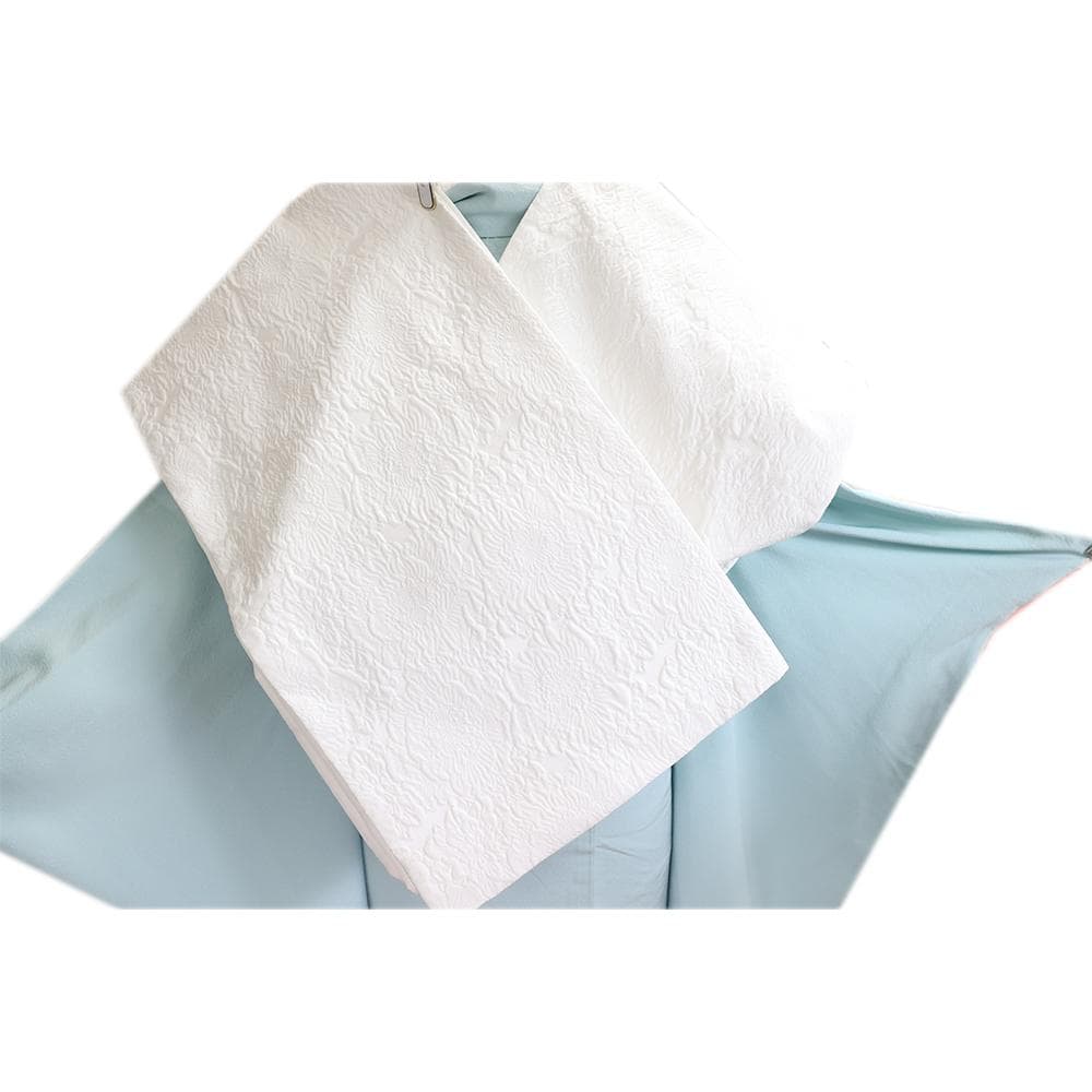 ゆゆ様■人気色！水色無地■帯新品成人式振袖7点フルセット正絹帯揚げME11