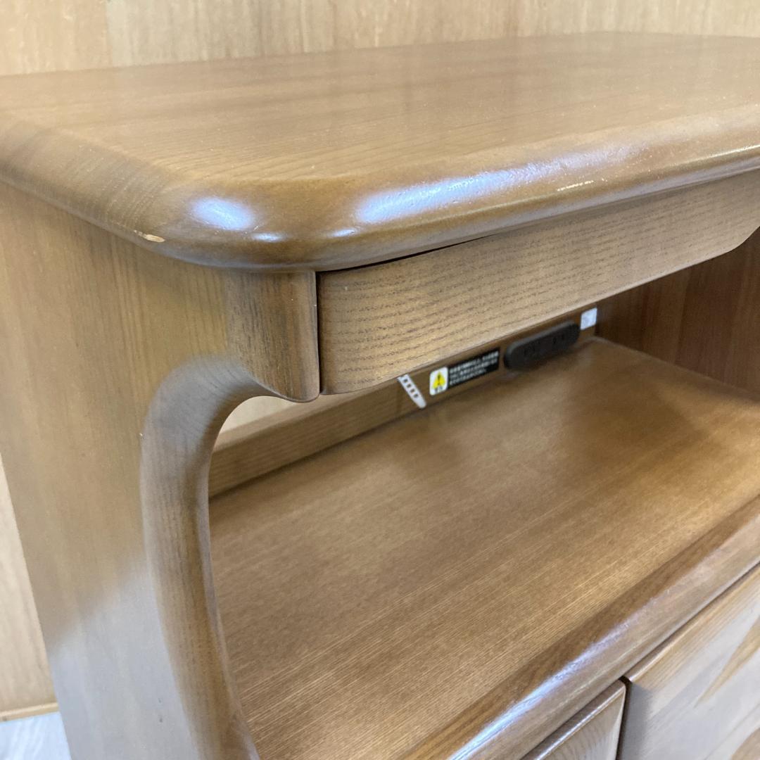 【カリモク】キャビネット　電話台　FAX台　コンセント付