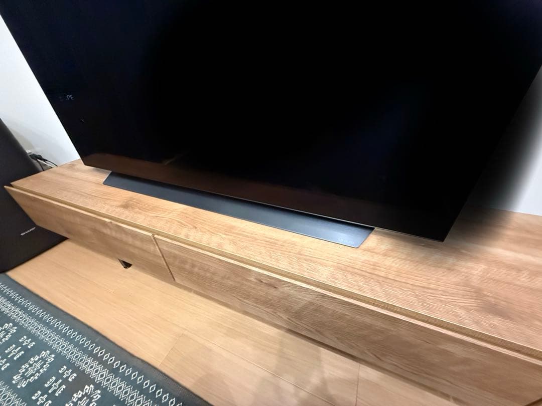 送料込】LOWYA テレビボード　テレビ台　240cm ナチュラルウッド　モダン