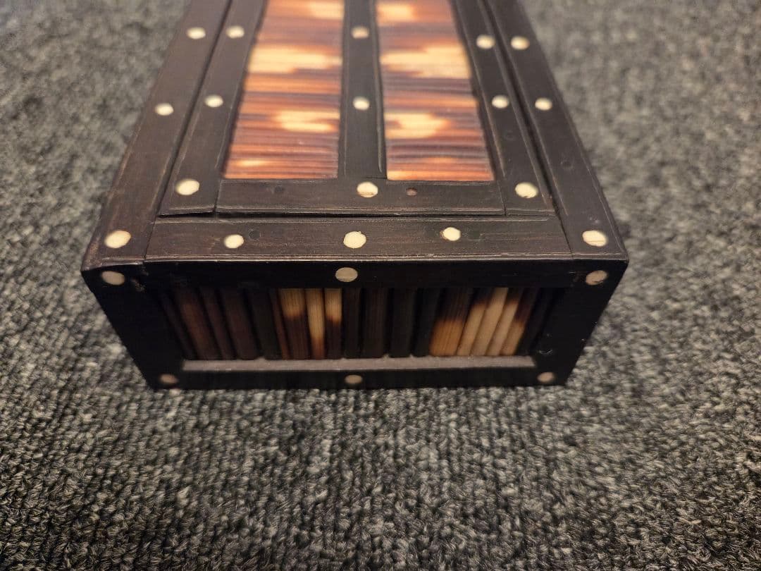 ★レア★ヤマアラシの針 手作り アンティーク アングロインディアン ケース 黒檀