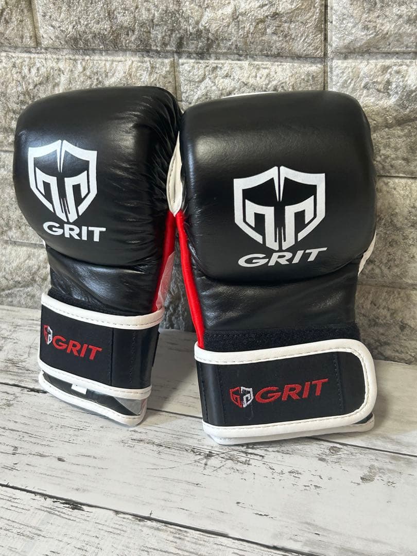 GRIT ボクシンググローブ フリーサイズ ブラック/レッド