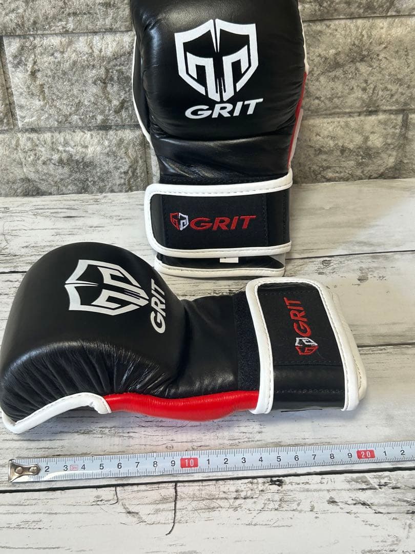 GRIT ボクシンググローブ フリーサイズ ブラック/レッド