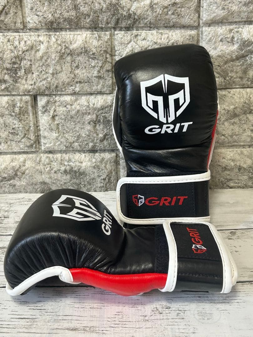 GRIT ボクシンググローブ フリーサイズ ブラック/レッド