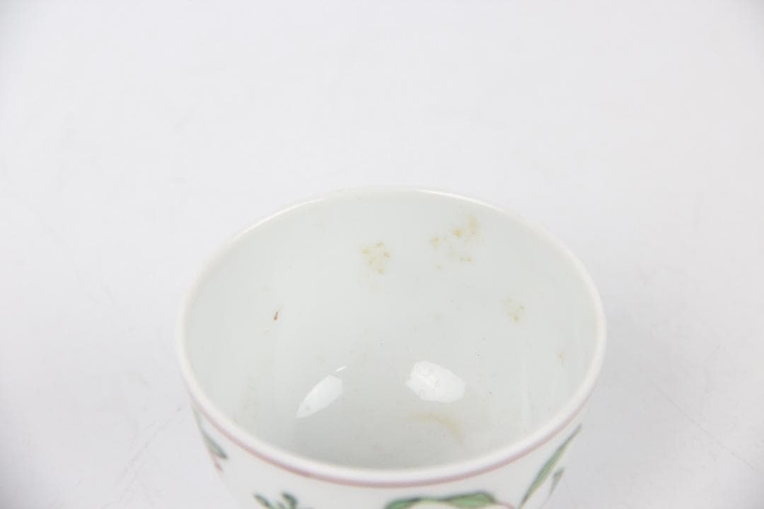 茶道具　平安丹祐　倣明写　大明成化年　色絵蓮鴛鴦文　煎茶碗　　京焼　 EN9-3