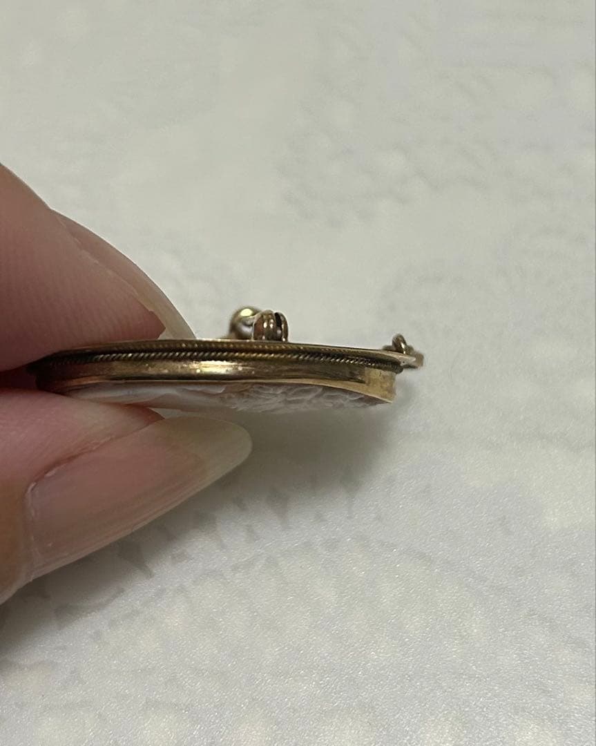 最終値下げカメオブローチ&ペンダント k14