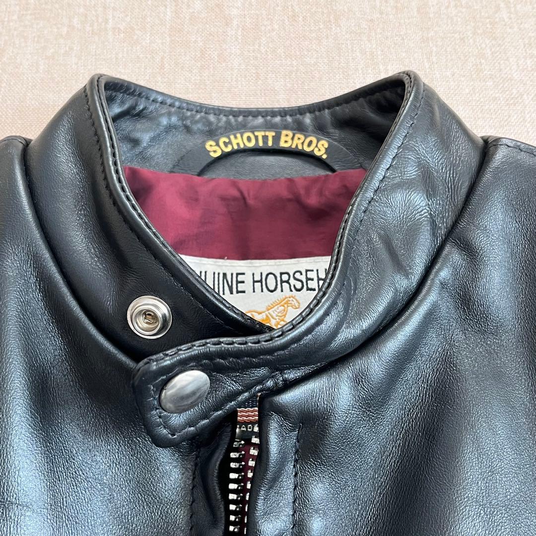 美品！36 Schott 641XXHホースハイド 家着用のみシングルライダース