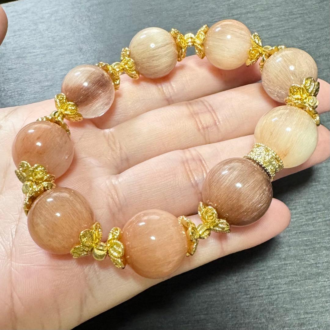 【もちもの様♡高品質! ピンク サゲニティッククォーツ】存在感放つ輝き 天然石