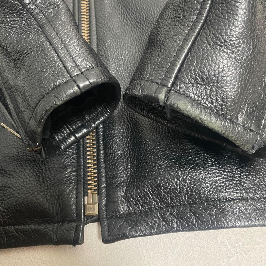 希少サイズ Rookie Leathers シングル ライダース 4L 牛革