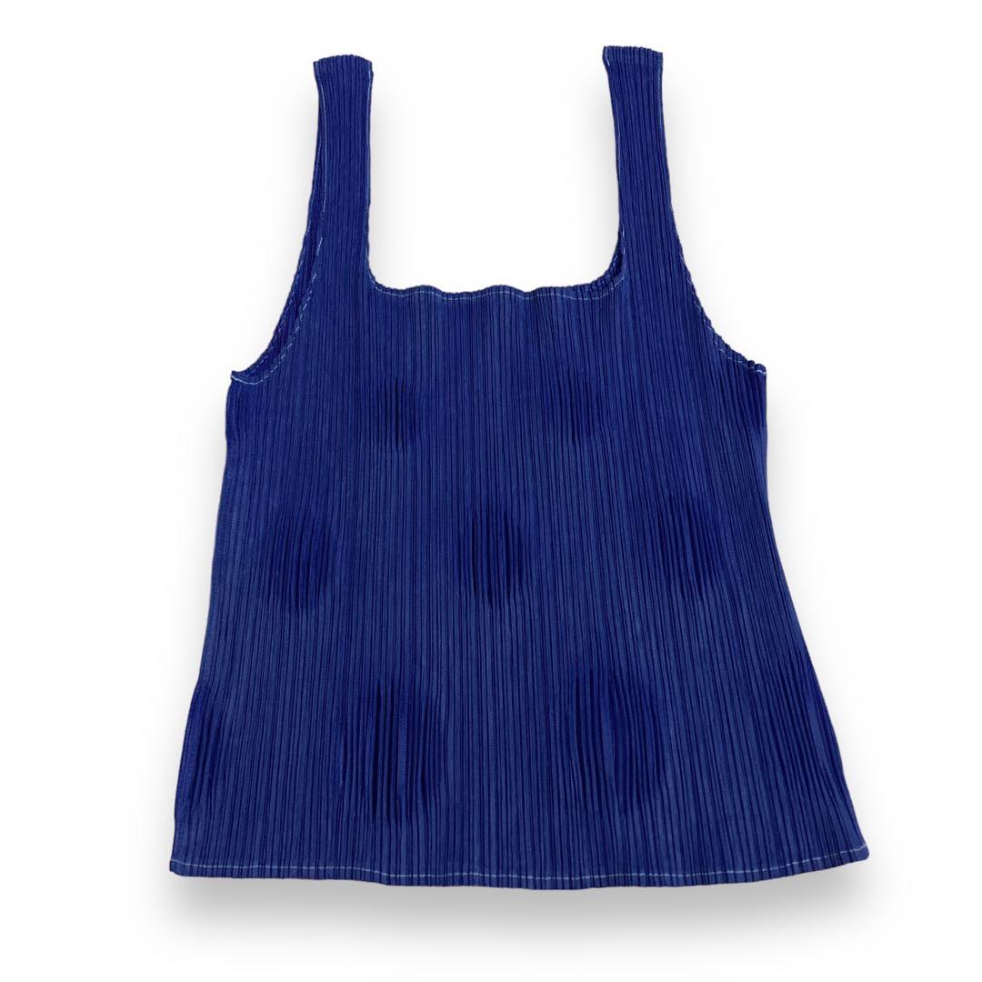 PLSEATS PLEASE レイヤードタンクトップ　水玉ノースリーブカットソー