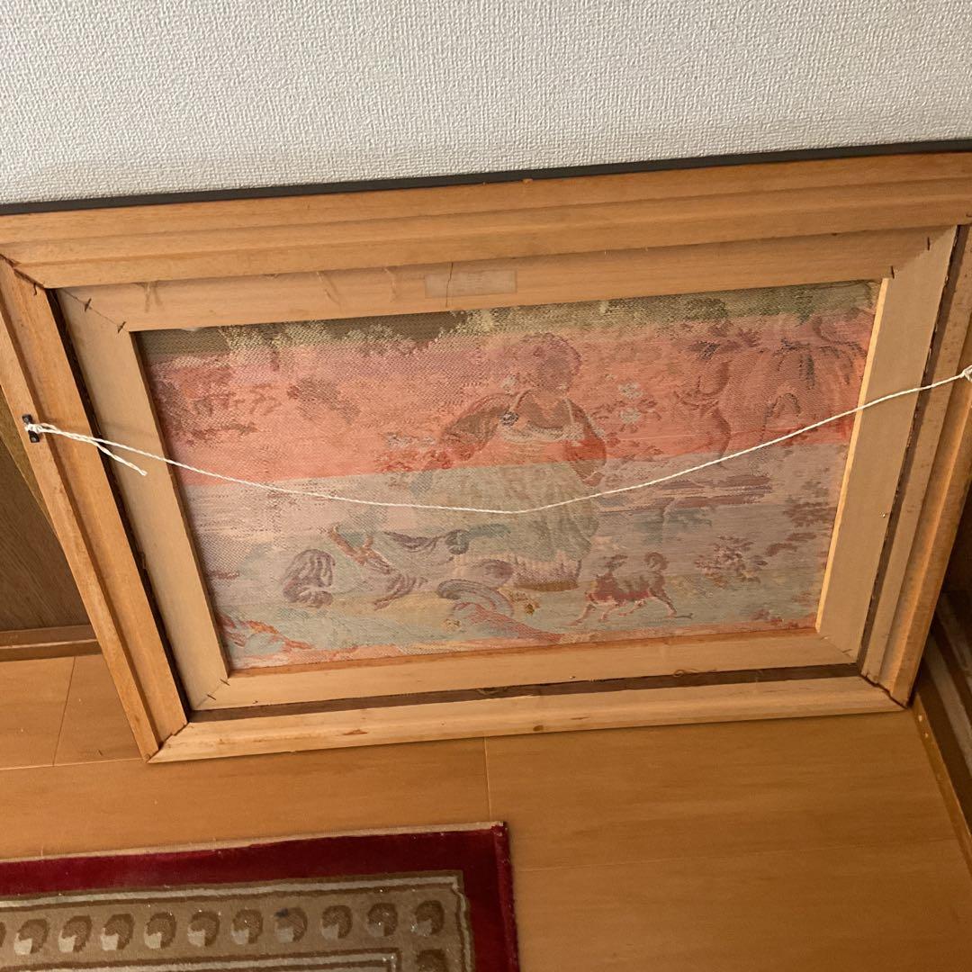 刺繍アート メルヘン調 大型インテリア壁掛け 木枠額装仕立て