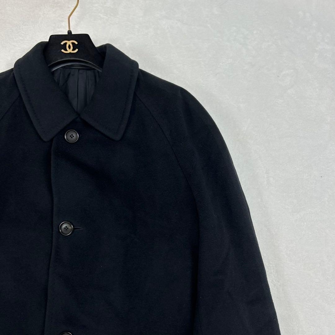 I248 L ロエベ カシミヤ100% ロングコート ネイビー メンズ