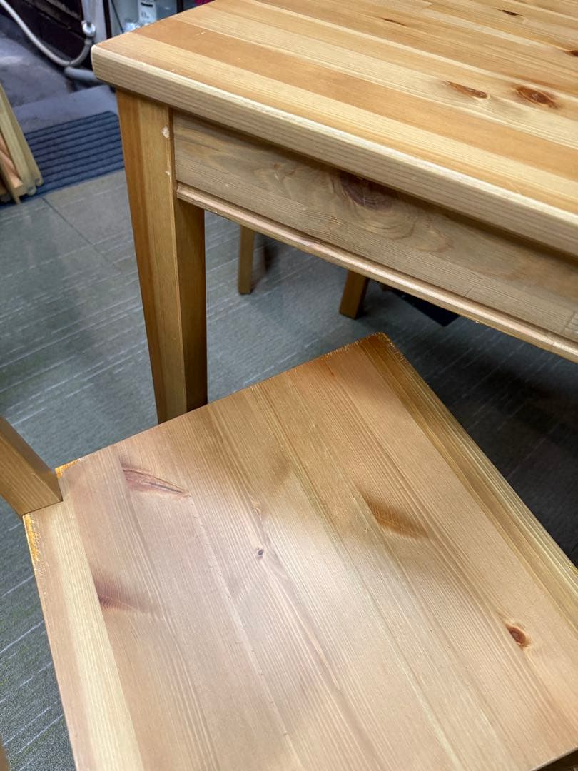 【洗浄消毒作業済】IKEA ダイニングテーブル　チェア3脚　ヨックモック