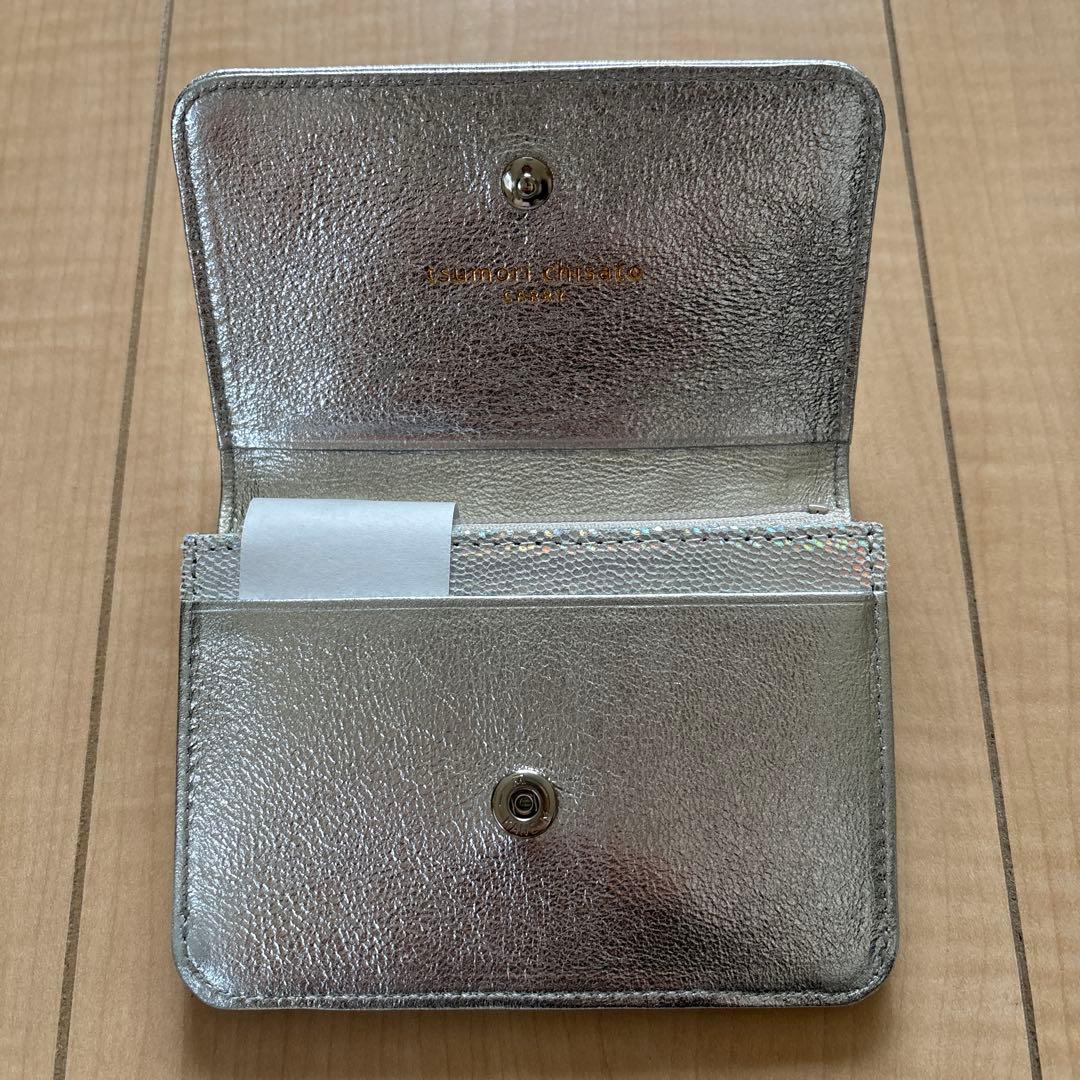 [新品]ツモリチサト マルチケース　パスケース　小銭入れ　シルバー　ドット