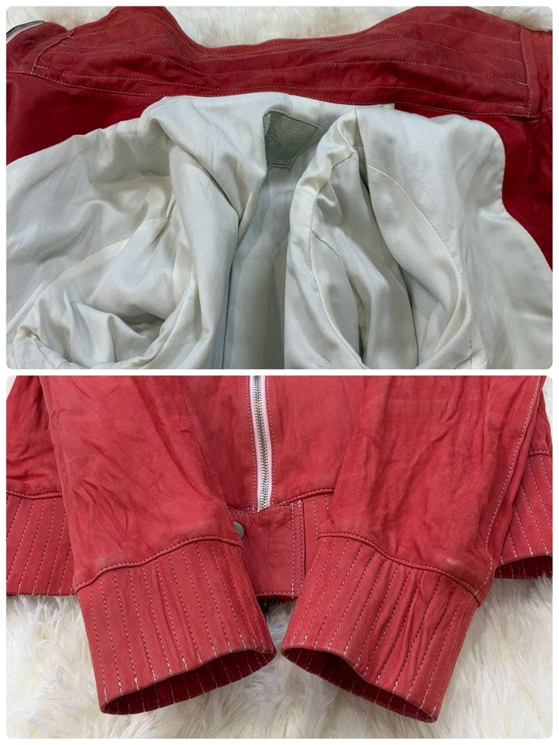 イサムカタヤマバックラッシュ ジャパンカーフ スエード シングルライダース M