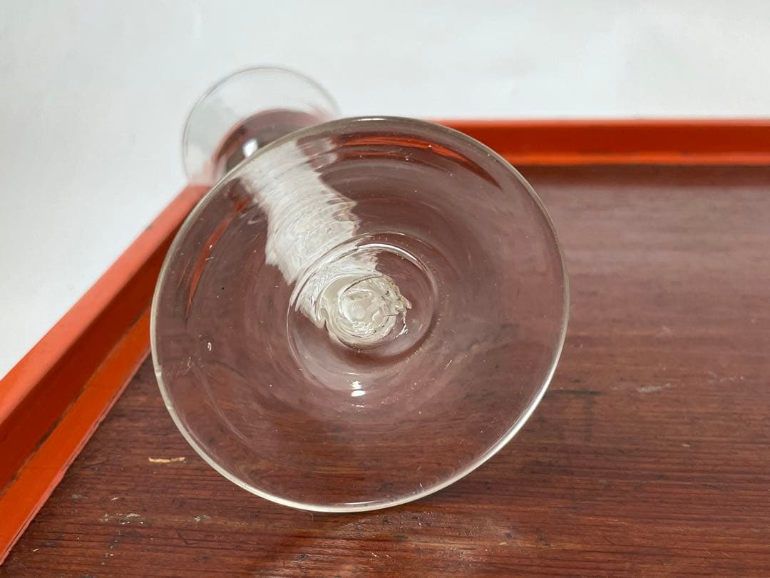 エアーツイストグラス　イギリス　エアーツイストステムグラス オペークツイスト