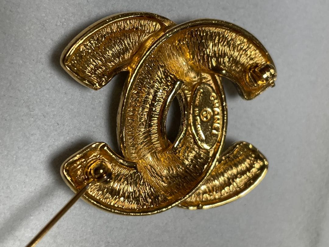 CHANEL ブローチ マトラッセ ココマーク ゴールド ビンテージ