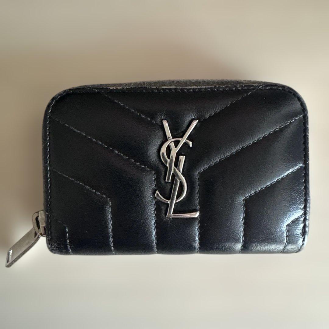 サンローラン ケース キルティングブラックラウンド 財布 パース