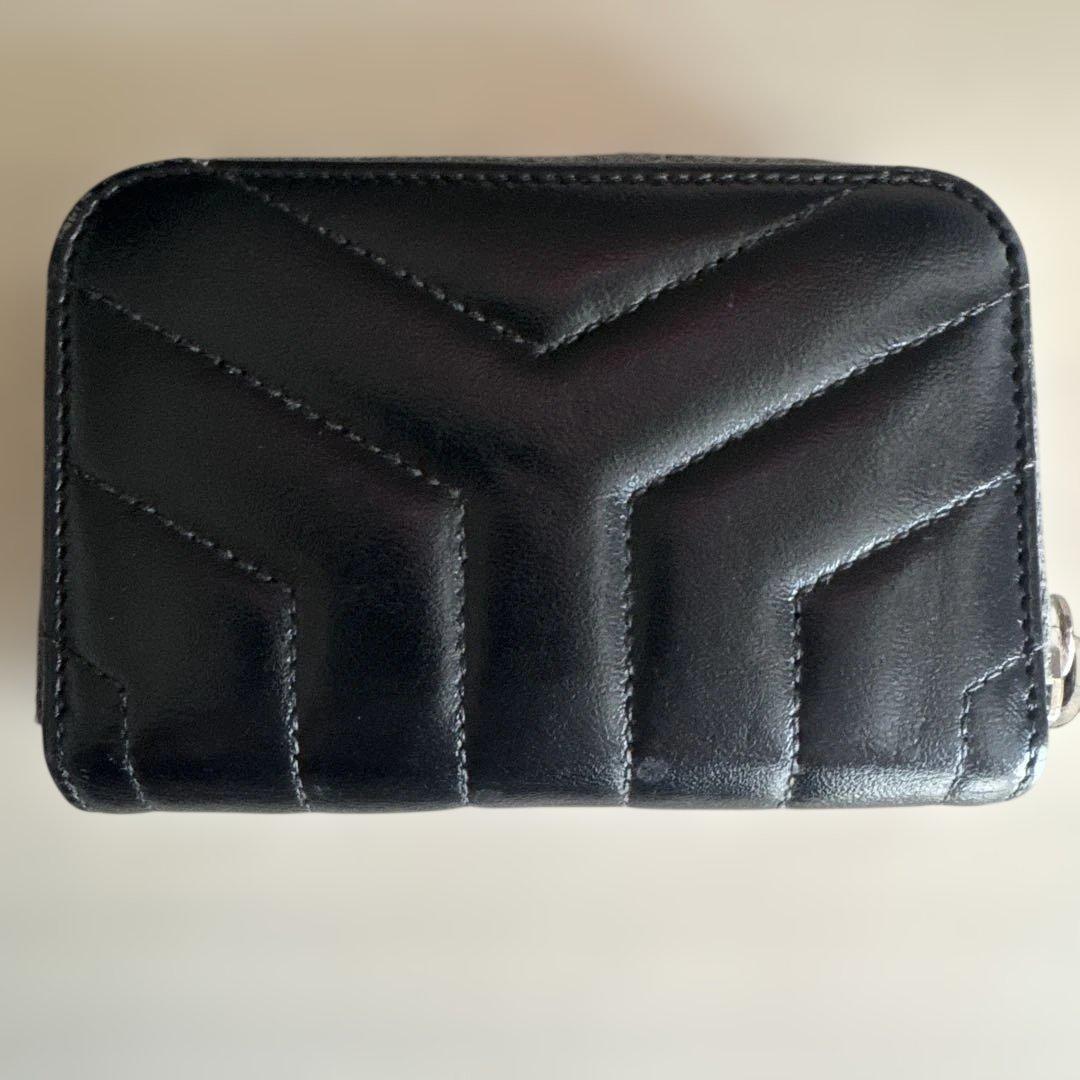 サンローラン ケース キルティングブラックラウンド 財布 パース