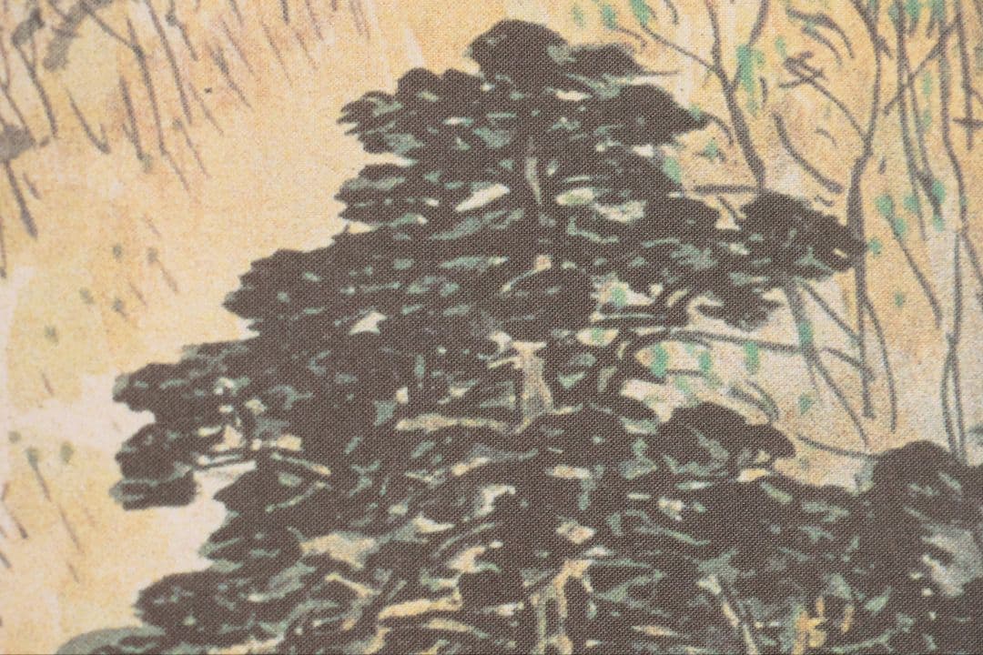 【複製】玉堂美術館監修 川合玉堂画 渓村春信 絹本 掛軸 工芸 山水 MB115