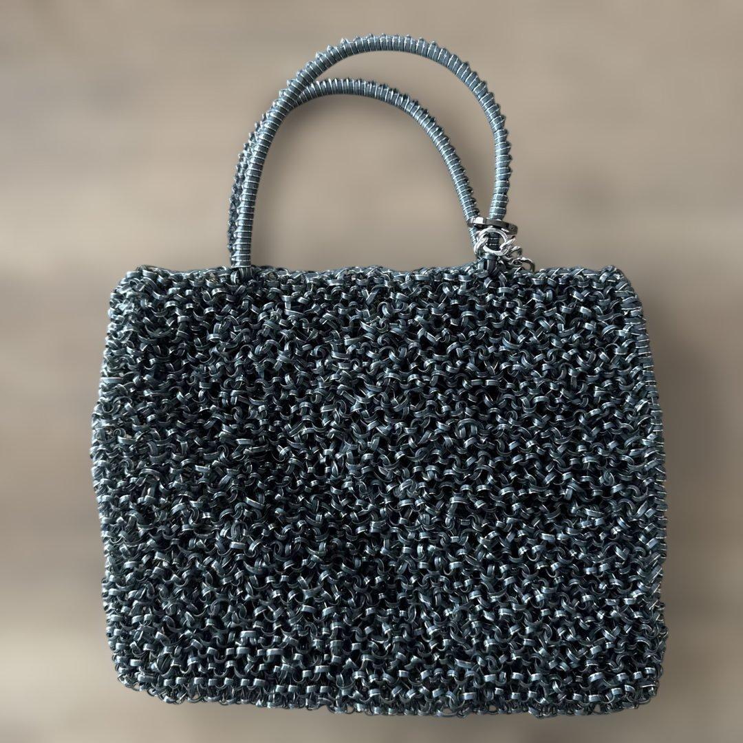 アンテプリマ　ワイヤーバッグスクエアリボンチャーム付き