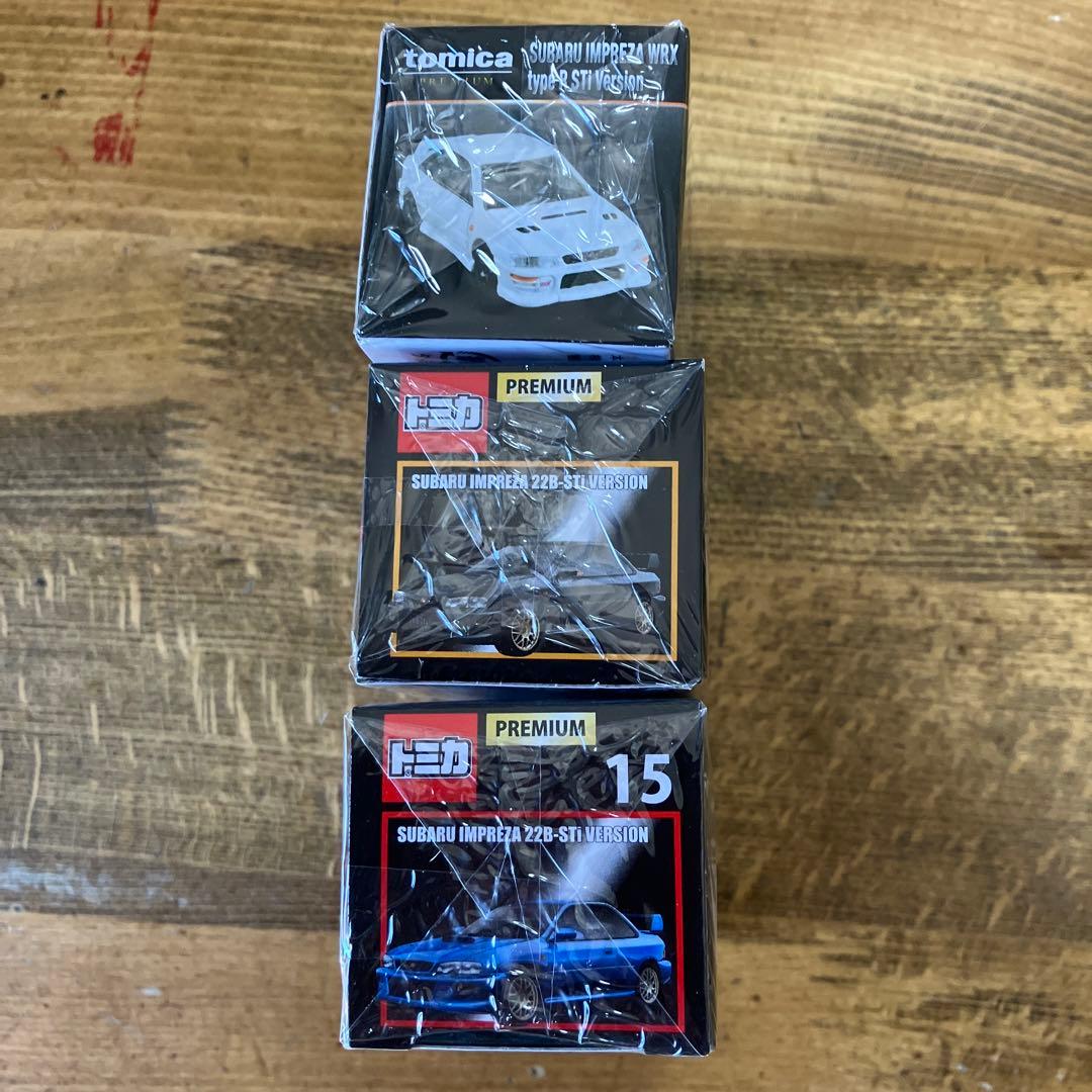 トミカプレミアム　スバルインプレッサ 3種