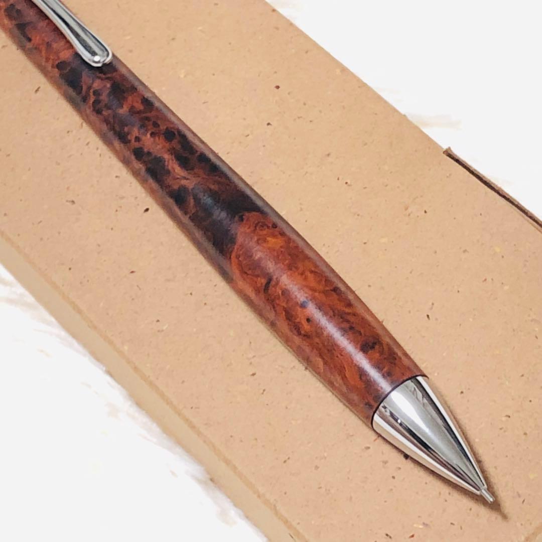 【新品未使用】工房楔 0.5mmペンシル楔 花梨こぶ杢 2 シャーペン