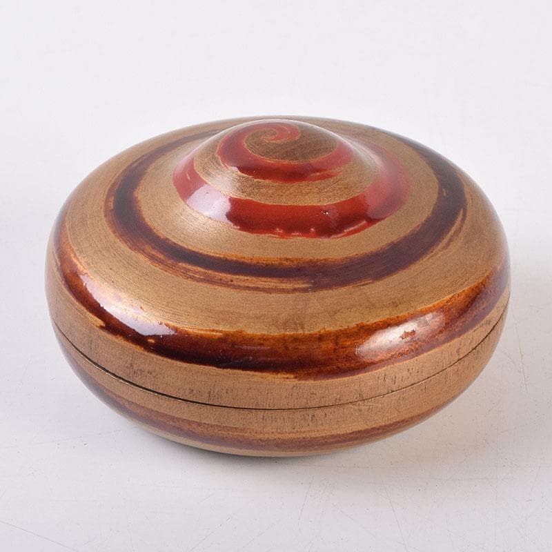 茶道具　宗元　竹根　香合　袱紗付　共箱　V　R9027