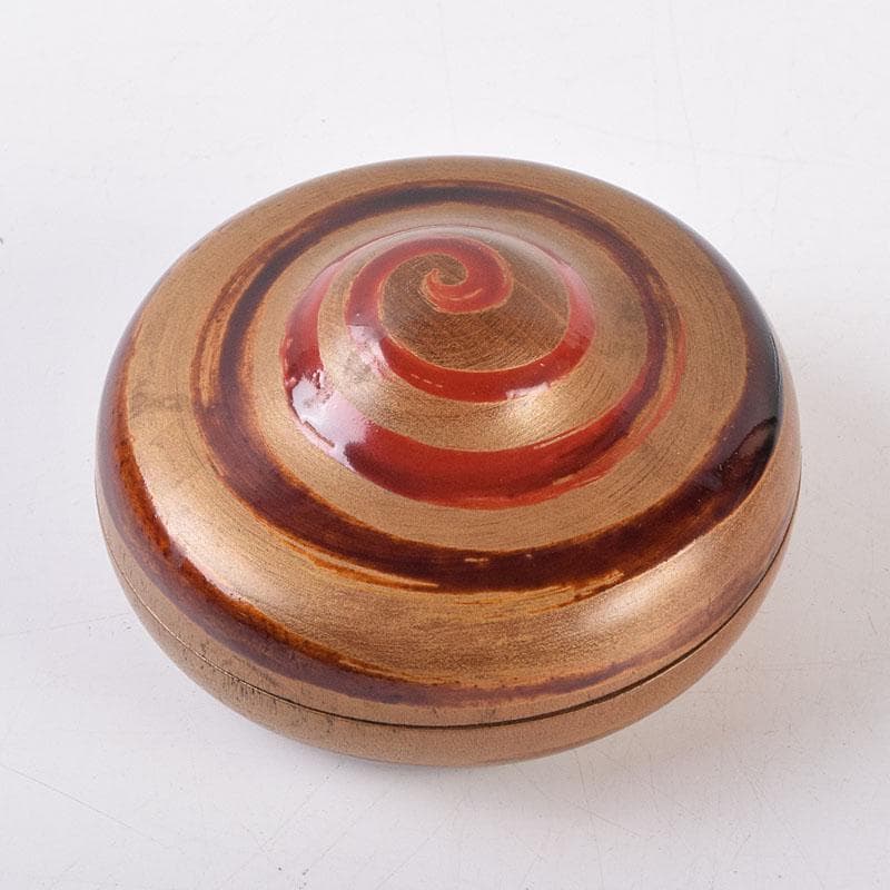 茶道具　宗元　竹根　香合　袱紗付　共箱　V　R9027