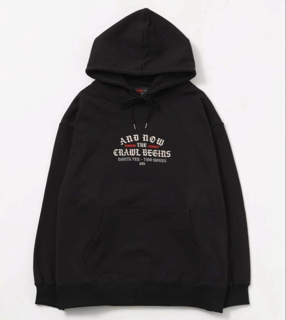 ◆新品◆【STRANGER THINGS】コラボグラフィックパーカー ブラック