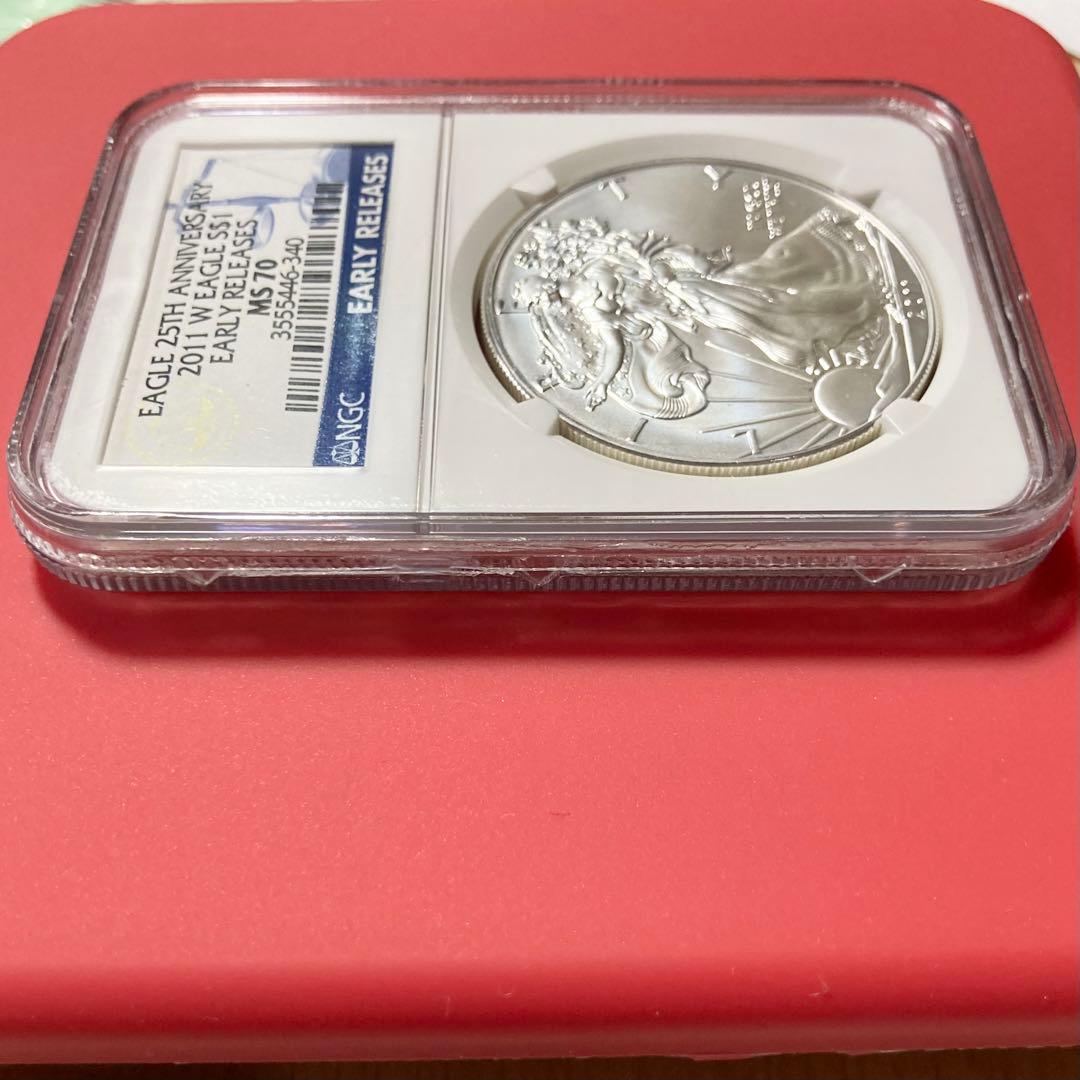 「訳あり」NGC MS70 2011 イーグル銀貨 EARLY RELEASES