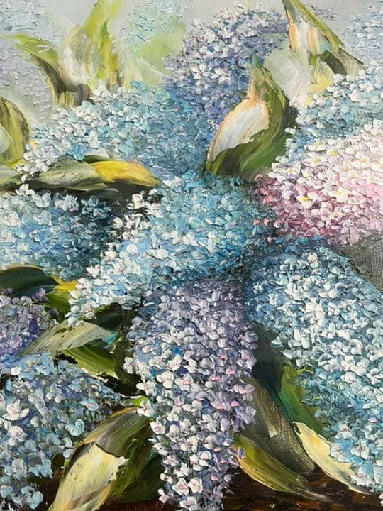 油絵　桜木稔　ライラック　絵画　油彩