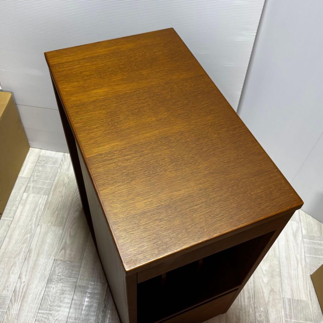 浜本工芸 電話台 木製電話台・ファックス台 引き出し付　本棚　マガジンラック