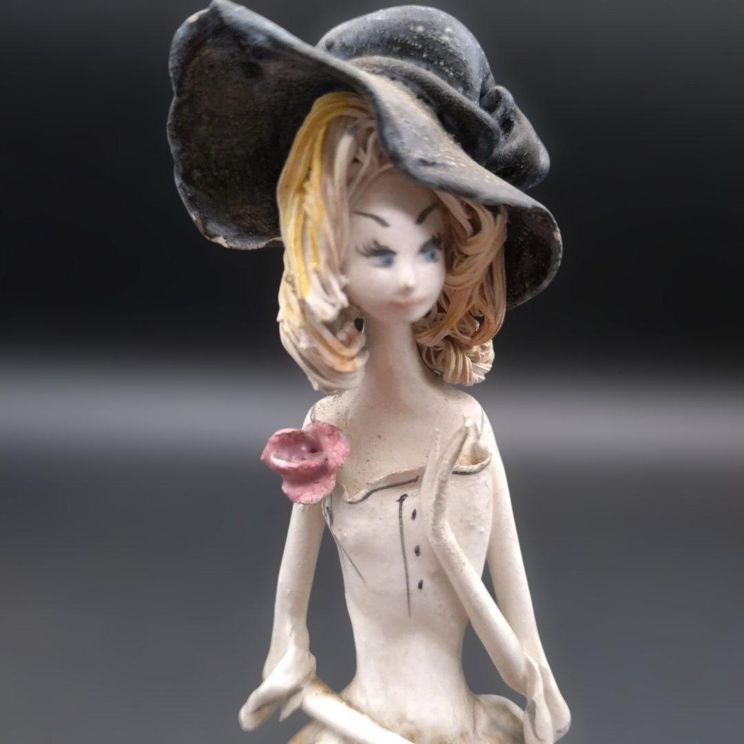 ドルスバラード　イタリア製　アンティーク風女性像 陶器製フィギュア