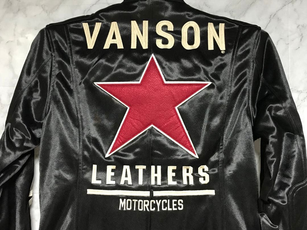 【ほぼ未使用】VANSON ライダース ワンスター JFV-801-BLACK