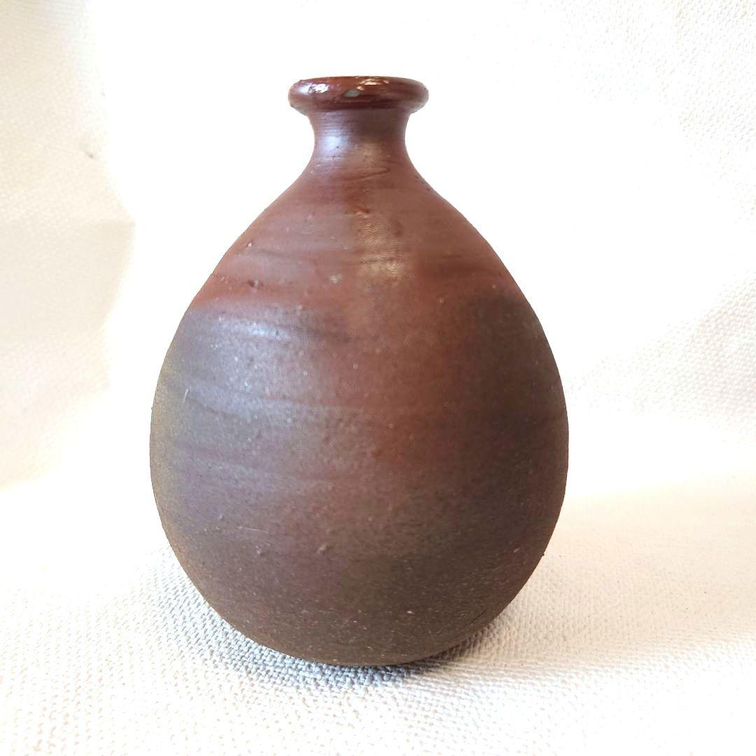 人間国宝 藤原雄作 備前　徳利　共箱　栞