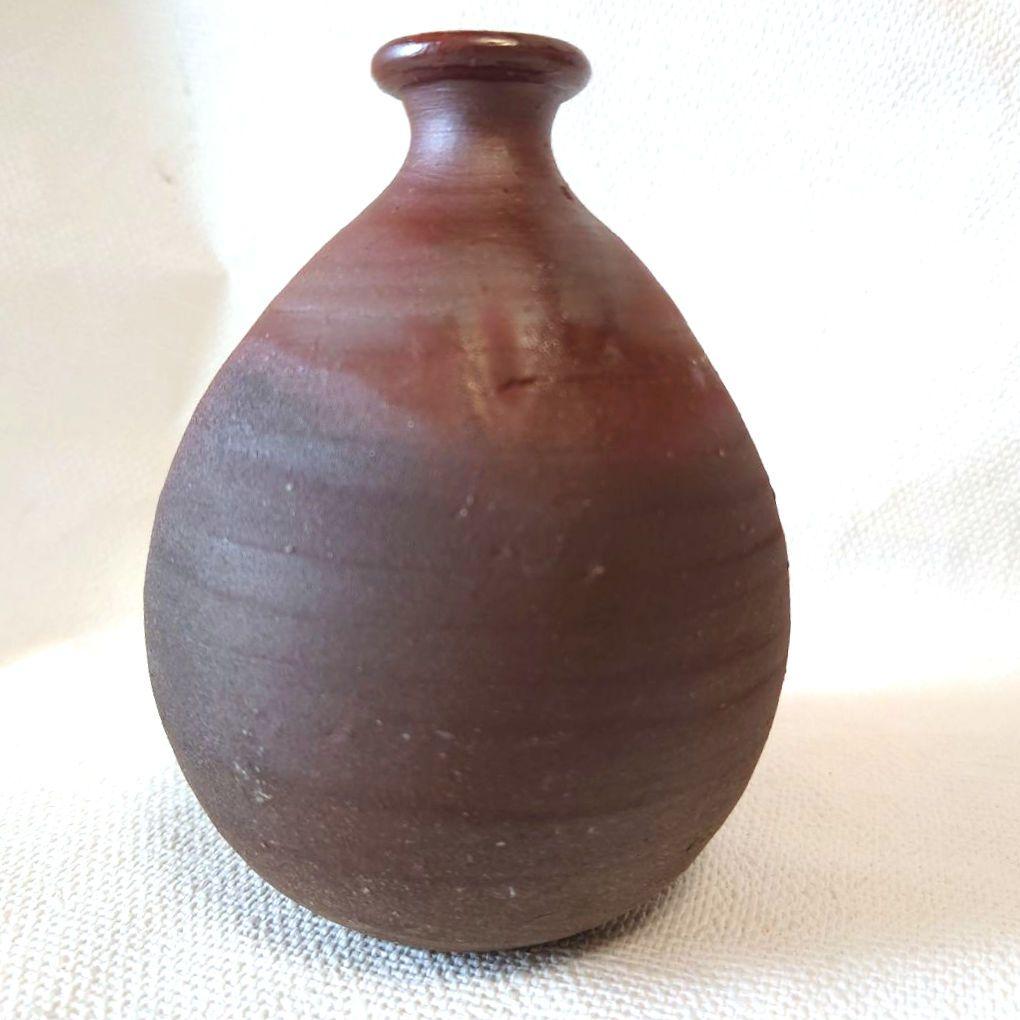 人間国宝 藤原雄作 備前　徳利　共箱　栞